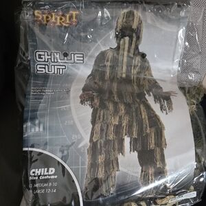 Spirit Kids Ghillie Suit Costume - Tan and Brown